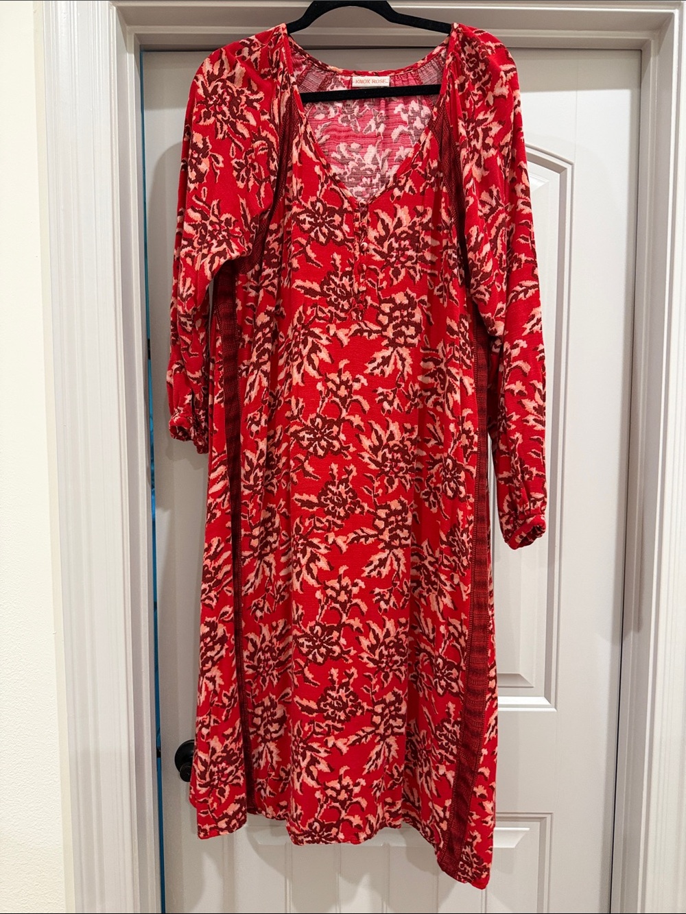 Knox Rose Red and Cream Floral Maxi Dress